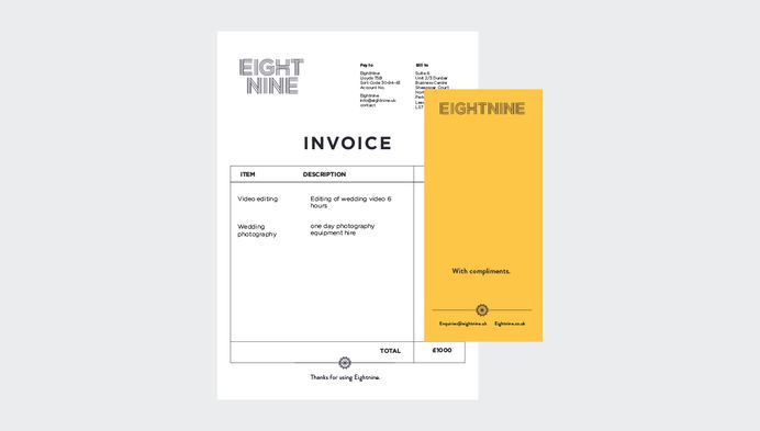 Eightnine Identity & Branding | Lucas Jubb Design & Illustration