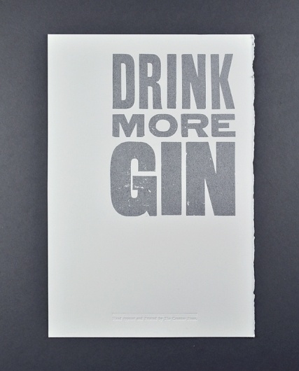 All sizes | Gin | Flickr - Photo Sharing! #alcohol #letterpress #printing #gin #typography