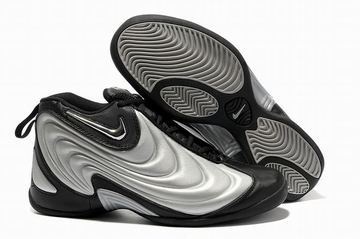 Nike Air Flightposite Silver/Black Men Basketball Shoes #shoes