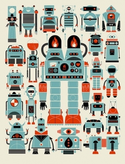 Design Work Life » cataloging inspiration daily #illustration #design #robots
