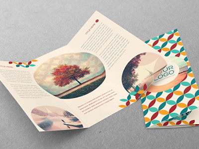 Retro Trifold. Download here: http://graphicriver.net/item/retro-trifold/6746555?ref=abradesign #pattern #modern #retro #circles #warm #simple #indie #minimal #vintage #template