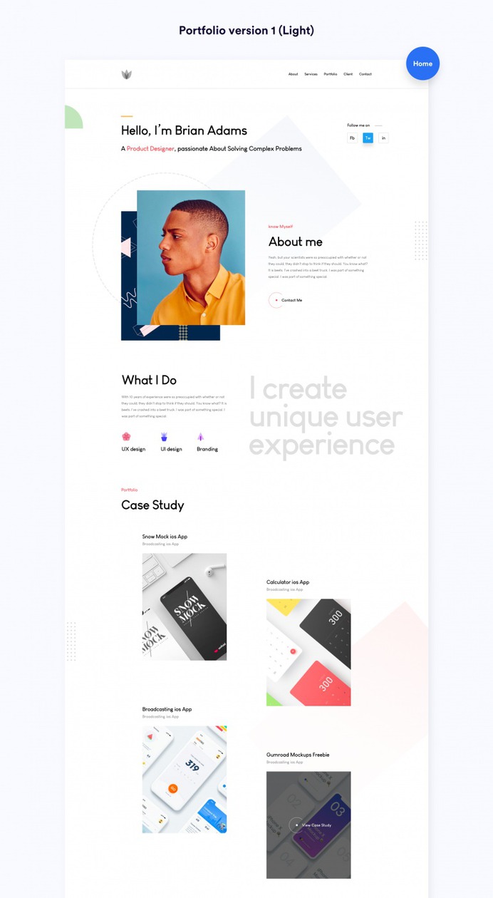 Sleek Portfolio HTML Template
