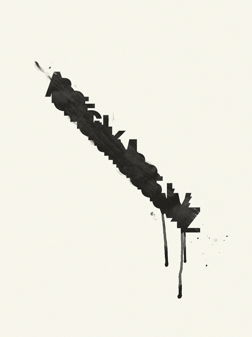 Make Something Cool Every Day 2009 on Behance #inky #drawing #black #typography