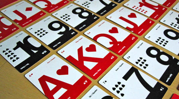 Helvetica playing cards