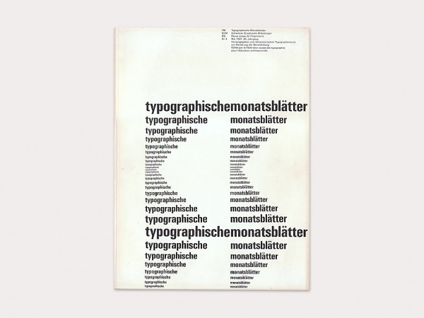 Display | Typographische Monatsblatter 1961 Number 4 May Emil Ruder | Collection #emil #ruder #typography
