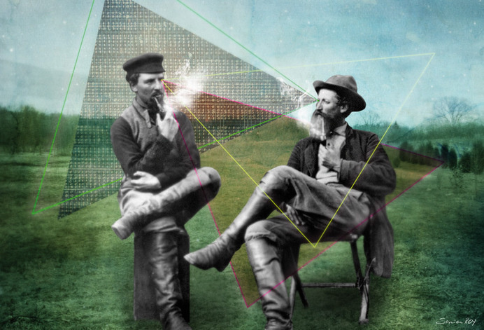 Journal CNRS / Sonia Roy + Colagene.com #white #surrealism #color #whimsy #black #illustration #vintage #and #collage