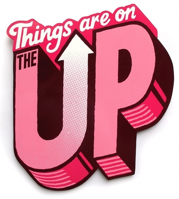 Things are on the up - Andy Smith Illustration #type #andysmith #custom #typography