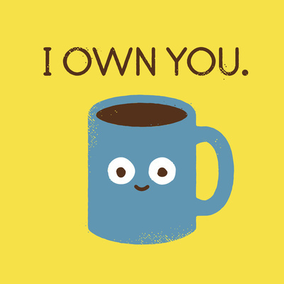 Coffee Talk Art Print by David Olenick #inspiration #illustration #print