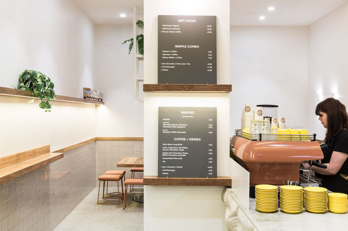 Waffee Signage #waffles #branding #food #coffee #signage #logo