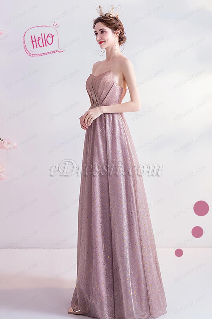 eDressit Sexy Corset Pleated Bodice Shiny Party Evening Dress (36225546)