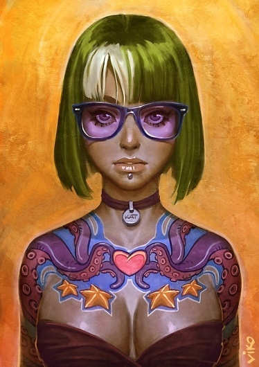 KAT by ~bloodtaster on deviantART #illustration #girl