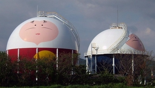 Visual-Friendly Gas Industry: Decorated Tanks in Japan #japan #tank