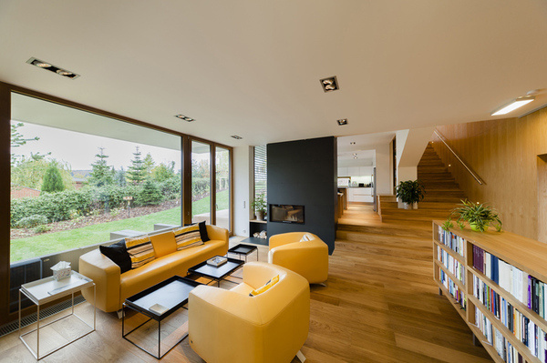 sloped semi cantilever house by grido architektura #architektura #grido