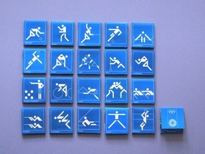 Otl Aicher 1972 Munich Olympics - Lighters Matchbooks and Matchboxes #otl #aicher