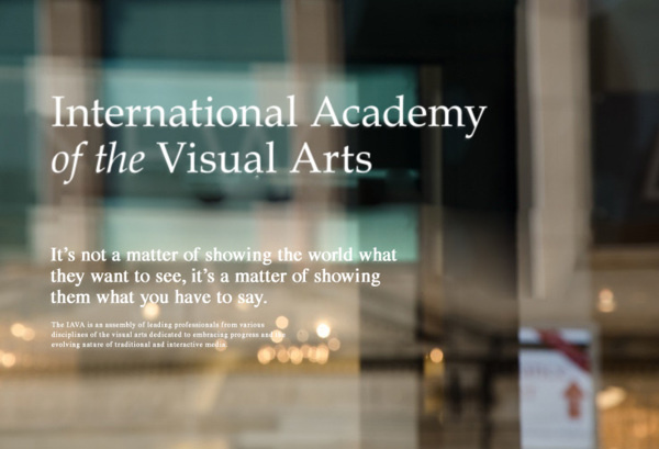 International Academy of the Visual Arts #space #typography