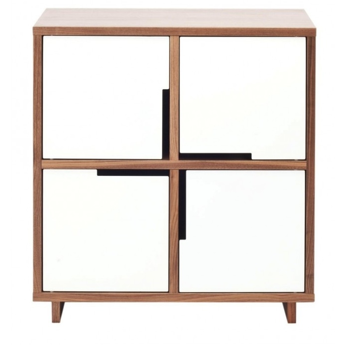 Modu-licious #3 Modern Console Cabinet - Walnut on White