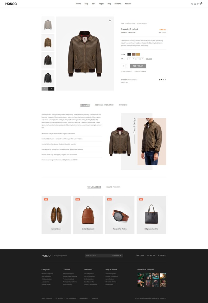 #Hongo #WooCommerce #WordPress Theme for #Lifestyle Classic Product Page by #ThemeZaa
