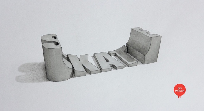 Amazing 3D Typography by Lex Wilson