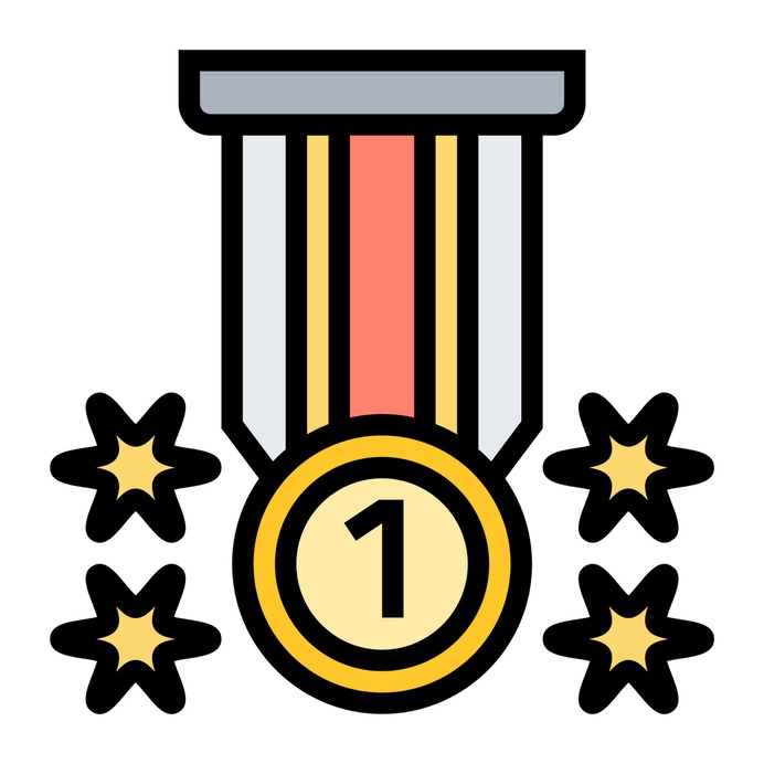 See more icon inspiration related to medal, win, award, champion, sports and competition, medallion, badge, best, winner, first and sports on Flaticon.