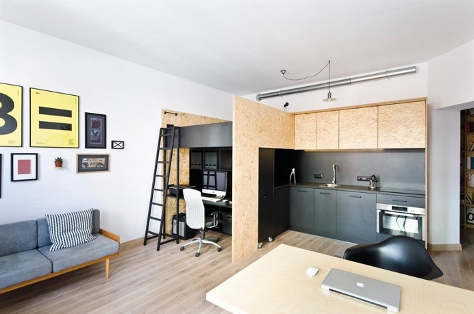 Multfunctional Space Brandburg / Design Studio and Apartment in 37sqm