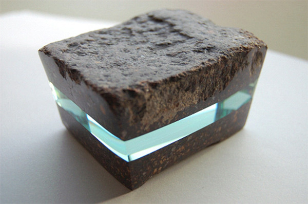 Unexpected Layers of Glass Added to Stones and Books by Ramon Todo #glass #rock #thing