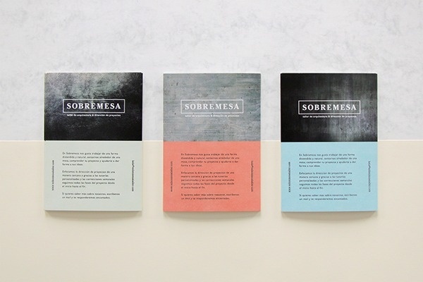 Sobremesa on Behance #corporativo #branding #identidad #workshop #sobremesa #etxeberria #academy #naranjo #architecture #textures #stationery #logo #madrid #miguel #naranjoetxeberria #diego #naranjo—etxeberria #spain #direction #art #taller