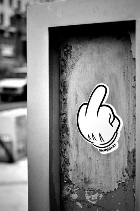 #finger #hand #slap #illustration #sticker #streetart