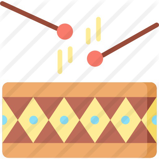 See more icon inspiration related to music and multimedia, drumsticks, percussion instrument, musical instrument, orchestra, drum and music on Flaticon.