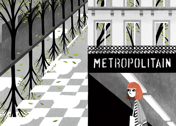 Paris France by Eleni Kalorkoti for Global Yodel #paris #kalorkoti #france #eleni #fall #travel #culture #illustration #walk