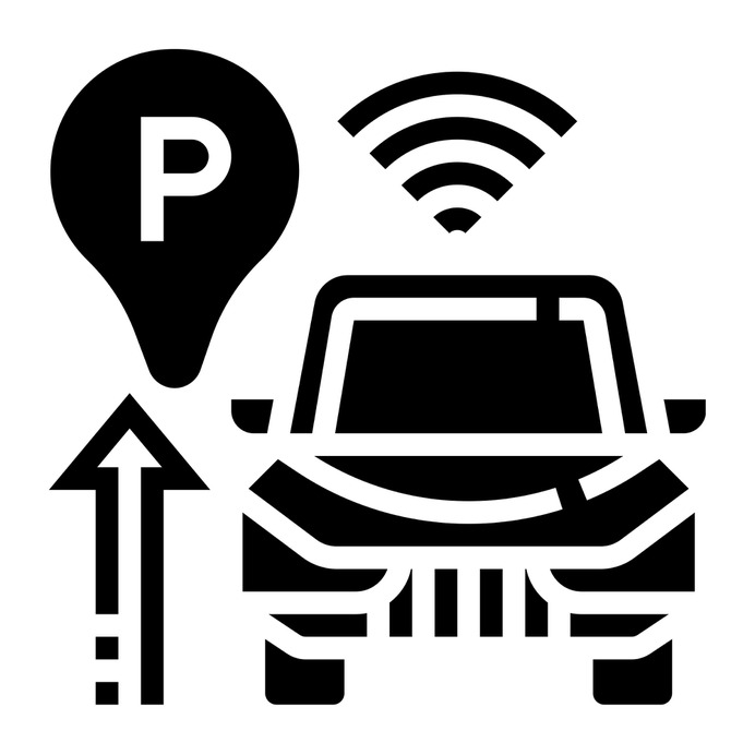 See more icon inspiration related to park, sensor, car, parking sensor, sensors, intelligence, electronics, auto, radar, parking, wifi and security on Flaticon.