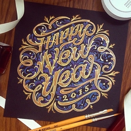 Happy New Year by darkgravity. #happy #lettering #year #new #hand #typography