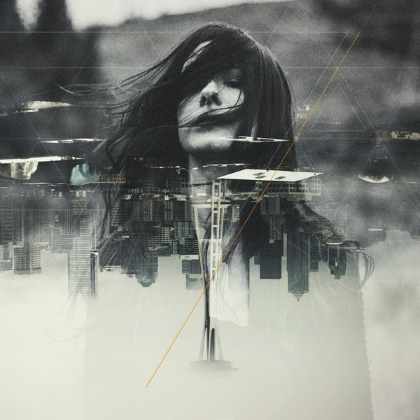 Depths Art Print #portrait #geometry #double #exposure