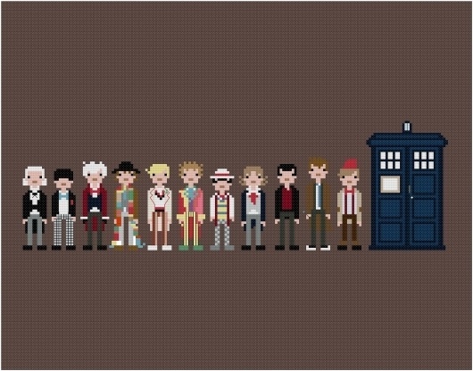 Embroidered samplers put scifi heroes in stitches #pixel