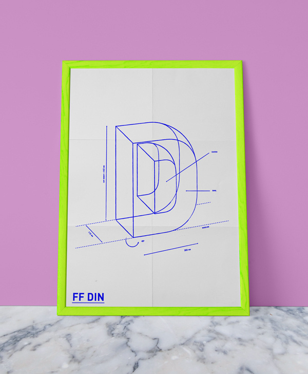 FF DIN Poster by Celeste Watson #design #graphic #typeface #poster #type #din #typography