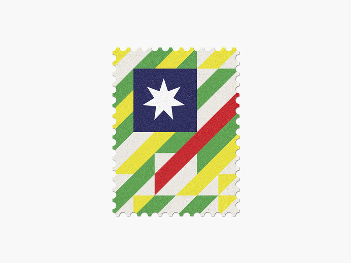 Australia #stamp #graphic #maan #geometric #illustration #minimal #2014 #worldcup #brazil