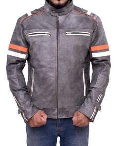 Motorcycle Cafe Racer Leather Jacket | Top Celebs Jackets