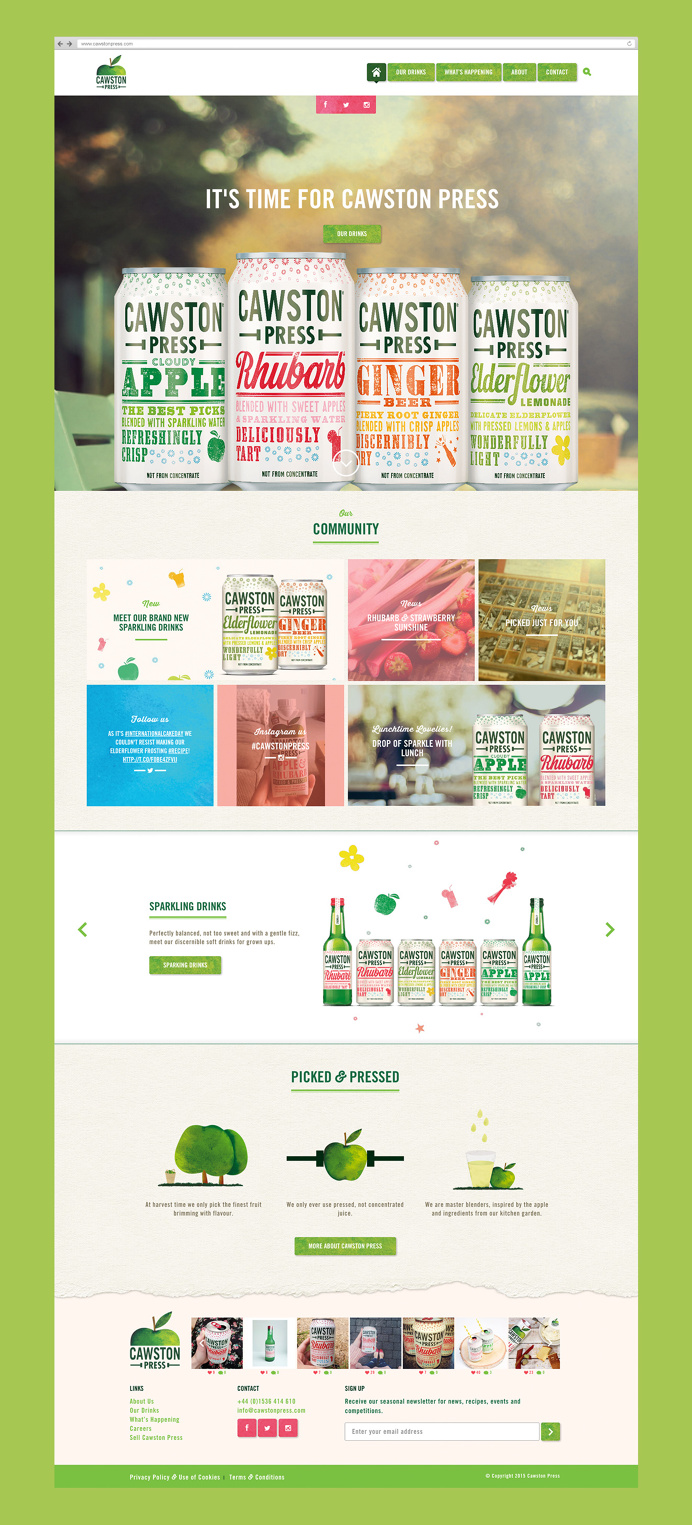 Cawston Press Website design