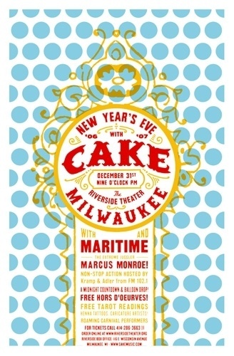 All sizes | CAKE New Year's Eve poster by Aesthetic Apparatus | Flickr - Photo Sharing! #design #graphic #poster