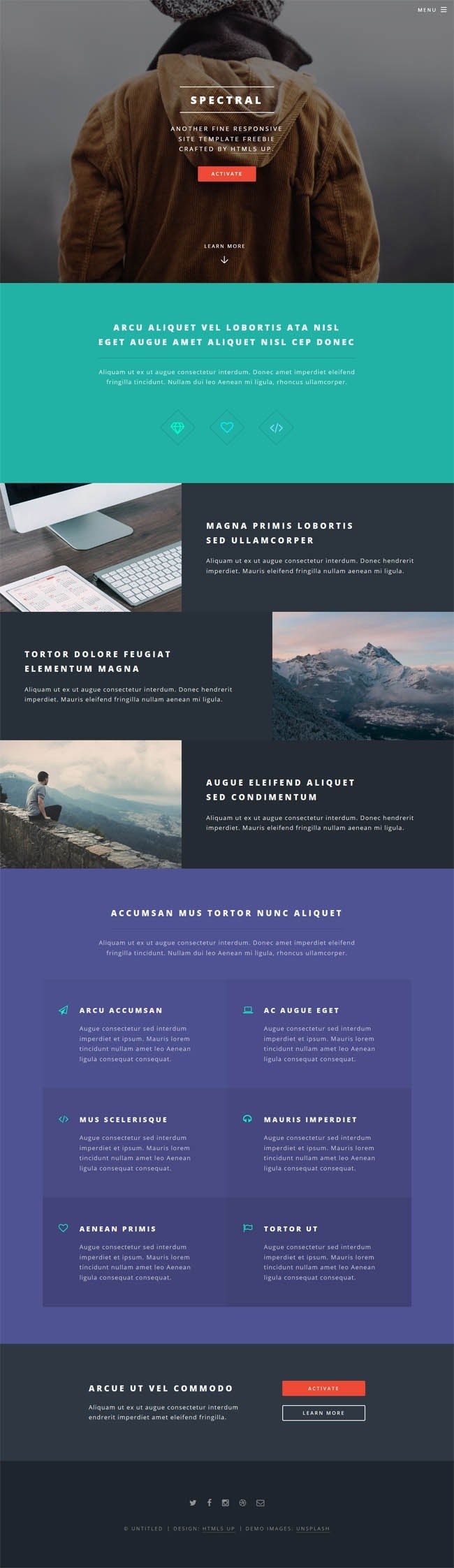 Spectral : Free Responsive MultiPurpose HTML5 template