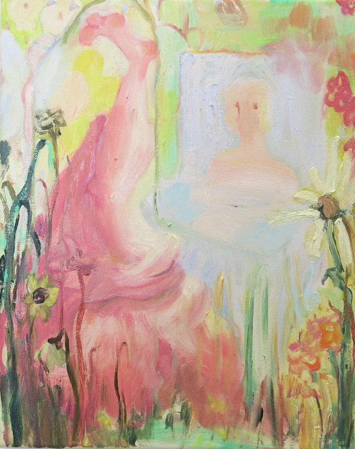 Comfort, Comfort, Cleanse , oil on canvas, 11 x 14 inches, 2017