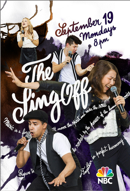 NBC xe2x80x9cThe Sing Offxe2x80x9d #design #poster #typography