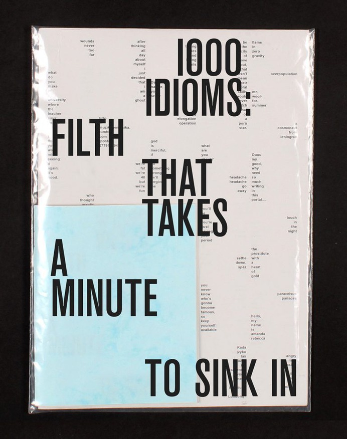 1000 idioms, poster and booklet conceived by Paulius Ka and designed by Laura Klimaite