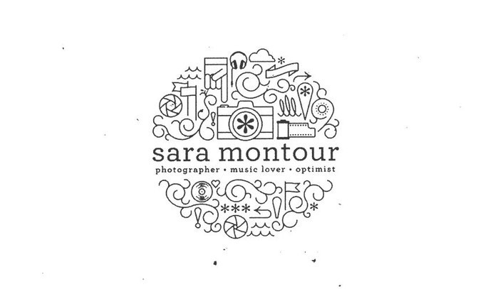 sara montour photography logo #logo #illustration