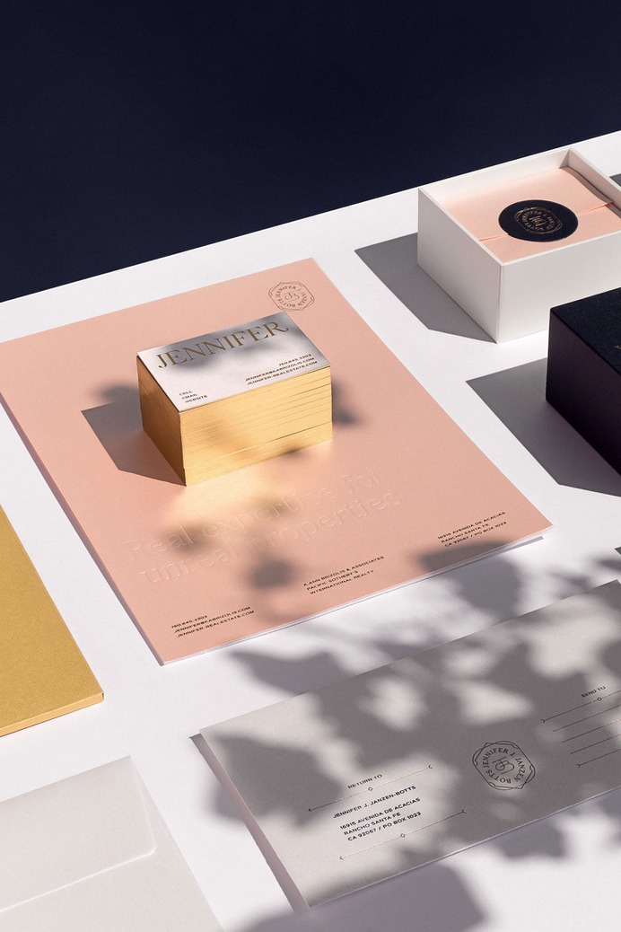 JENNIFER Corporate Design - Mindsparkle Mag Mubien Studio designed the branding for JENNIFER, a San Diego luxury residential real estate agent working for Pacific Sotheby's and specializing in areas of Rancho Santa Fe, Del Mar, Solana Beach, and La Jolla. #logo #packaging #identity #branding #design #color #photography #graphic #design #gallery #blog #project #mindsparkle #mag #beautiful #portfolio #designer