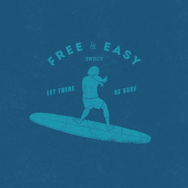 Free & Easy #sndct #surf #orka #illustration #abo #typography