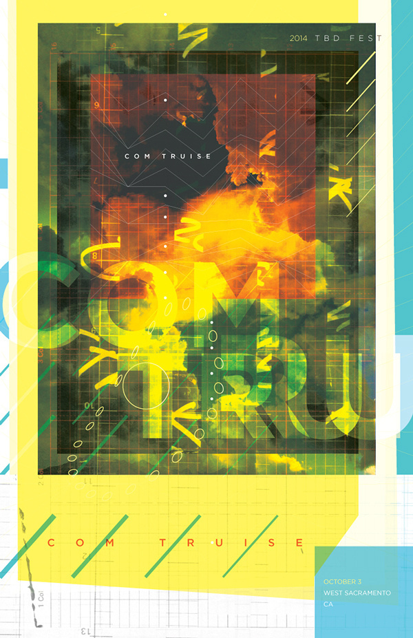 COM TRUISE Poster / TBD Fest 2014 on Behance #com #truise #poster