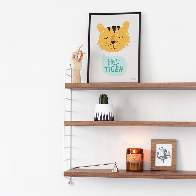 #nordic #design #graphic #illustration #danish #simple #nordicliving #living #interior #kids #room #poster #tiger #hey #yellow #green