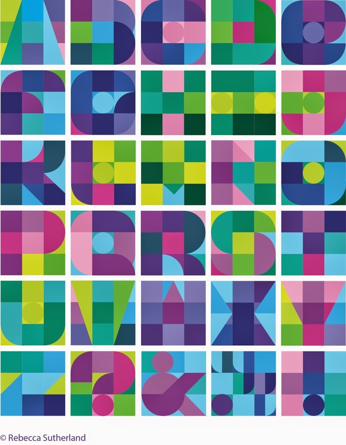 Rebecca Sutherland | Nine square #typeface