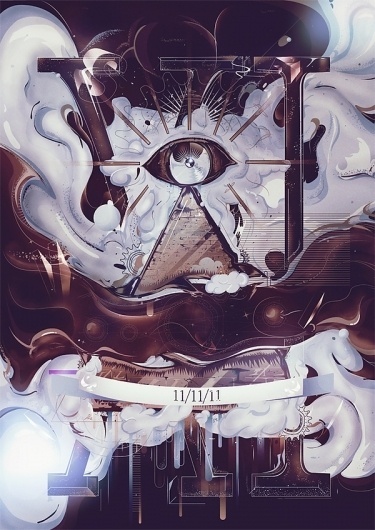 Last 2011 Illustrations on the Behance Network #clouds #glyphs #illustration #poster #surreal