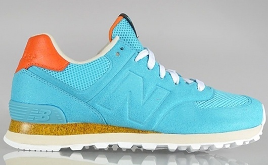 Begins x New Balance 574 "Gone Fishing" — NiceKicks.com #orange #shoe #balance #summer #fashion #low #teal #new